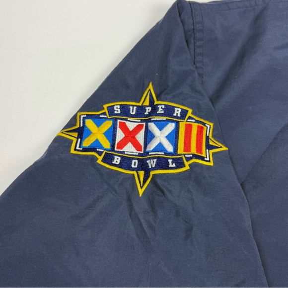 Vtg Lee Denver Broncos Super Bowl Mens Pullover Windbreaker 2XL 90s Blue/Red C4 - Picture 5 of 9